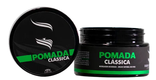 Pomada Modeladora Masculina 80g | Barba Cerrada | Brilho Natural e Fixação Média